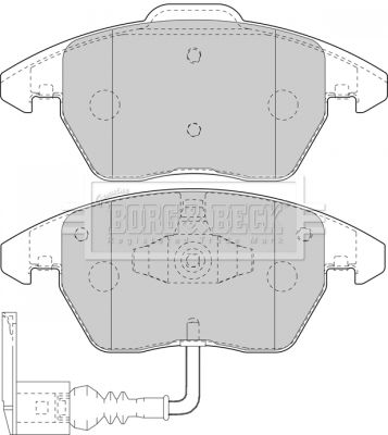 BORG & BECK Комплект тормозных колодок, дисковый тормоз BBP1876